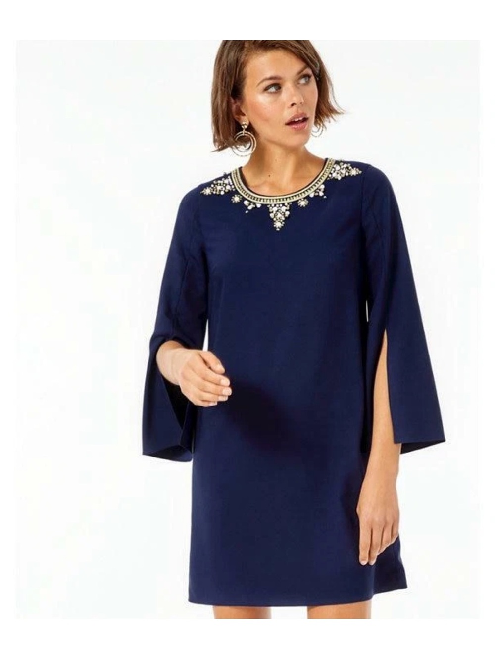 Lilly Pulitzer Anastasia Stretch Dress True Navy Size 6 NWT - Picture 2 of 15